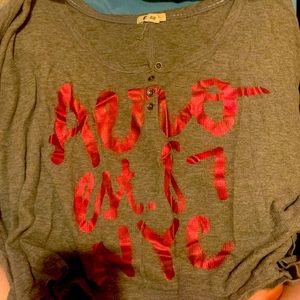 Areo cropped pj shirt
